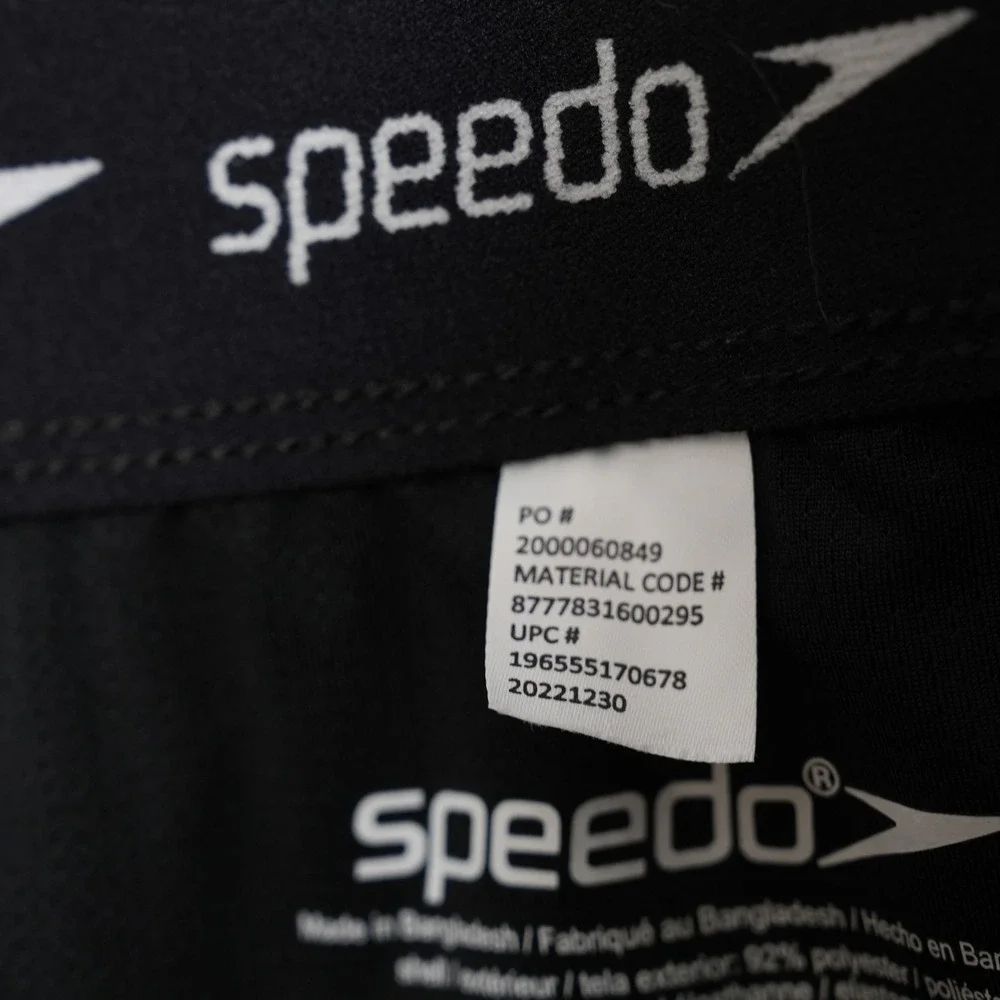 Speedo‎ Swim Shorts Mens XL Gray Multicolor Stripe Lined Drawstring Pocket